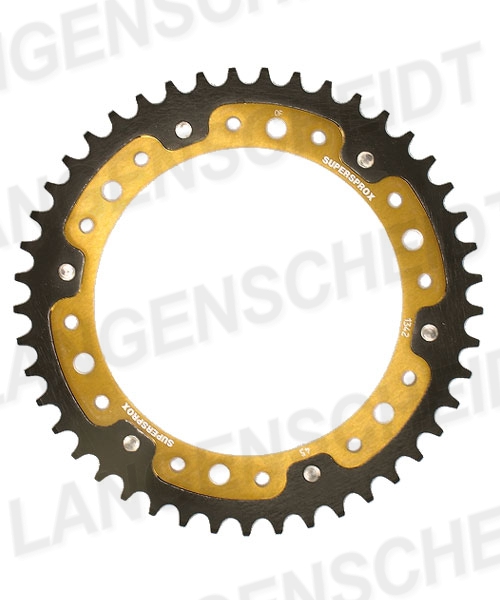 Kettenrad Supersprox Stealth 530 LK 176,0mm Ø 154mm 45Z 6-Loch Aluminium / Stahl gold