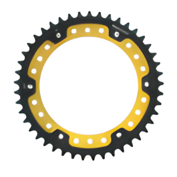 Kettenrad Supersprox Stealth 530 LK 176,0mm Ø 155mm 45Z 6-Loch Aluminium / Stahl gold