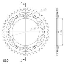 Supersprox Stealth 530 LK 160,0 mm de diámetro 134 mm 45Z, 6 orificios, aluminio/acero naranja