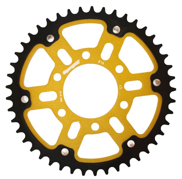 Kettenrad Supersprox Stealth 530 LK 100,0mm Ø 76mm 45Z 6-Loch Aluminium / Stahl rot