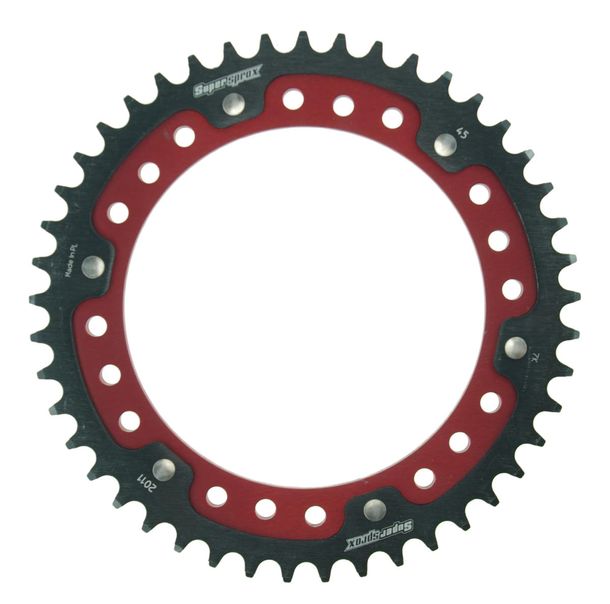 Supersprox Stealth 530 LK 176,0 mm diamètre 155 mm 45Z 6 trous aluminium/acier rouge