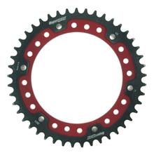 Pastorek Supersprox Stealth 530 rozteč děr 176,0mm průměr 155mm 45 zubů 6 děr hliník / ocel červený