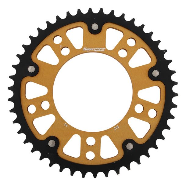 Chaîne dorée Supersprox Stealth 530 LK 138,0 mm Ø 112 mm 46Z à 5 trous en aluminium/acier
