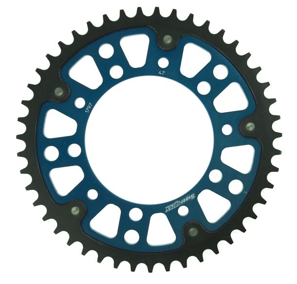 Kettenrad Supersprox Stealth 530 LK 140,0mm Ø 120mm 47Z 5-Loch Aluminium / Stahl blau