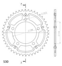 Supersprox Stealth 530 LK 138.0 mm diameter 112 mm 47Z 5-hole aluminium/steel gold