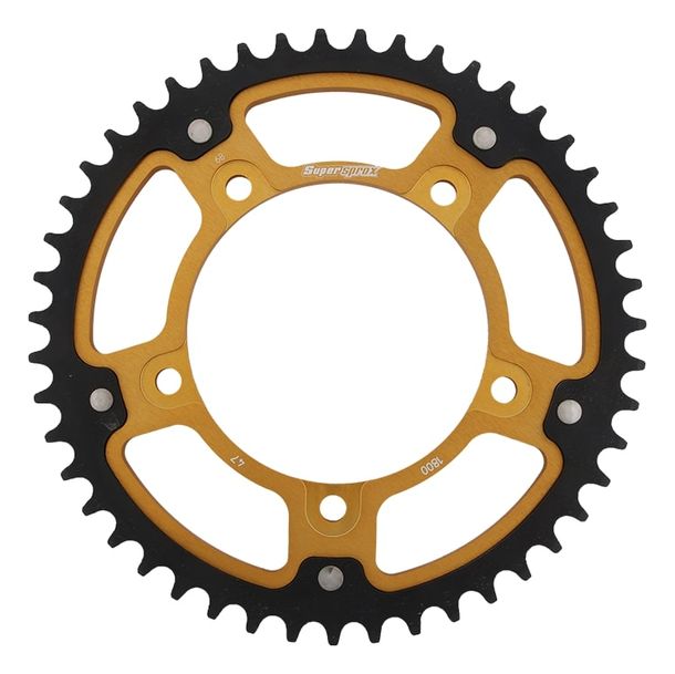 Supersprox Stealth 530 LK 140,0 mm Ø 120 mm 47Z Aluminio/acero dorado con 5 orificios