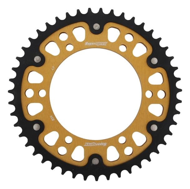 Kettenrad Supersprox Stealth 530 LK 150,0mm Ø 130mm 47Z 6-Loch Aluminium / Stahl schwarz