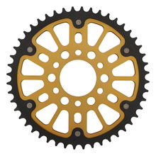 Cadena dorada de aluminio/acero Supersprox Stealth 530 LK 88,9 mm Ø 63,5 mm 48T con 6 orificios