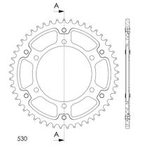 Supersprox Stealth 530 LK 150.0mm Ø 130mm 49Z 6-hole aluminium/steel gold