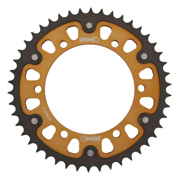 Kettenrad Supersprox Stealth 532 LK 150,0mm Ø 130mm 46Z 6-Loch Aluminium / Stahl gold