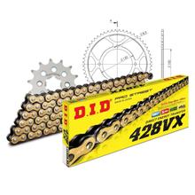 Kit de corrente DID Aço 428VX / 136 Fecho de Rebitar para Beta RR LC Enduro Motard 125 ccm Ano. 2011 - 2016