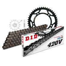 Set di catene DID acciaio 420V / 124 Blocco della clip per Aprilia Tuono 50 ccm
