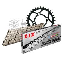 Set di catene DID acciaio 520ZVM-X / 72 Serratura a rivetti per Aeon Cobra Overland 125 / 180 ccm