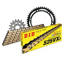 Juego de cadenas DID Acero 525VX3 / 112 Cerradura de remache para Aprilia ETV Capo Nord 1000 ccm Bj. 2001 - 2011