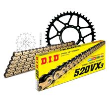 Set di catene DID acciaio 520VX3 / 102 Senza fine per Aprilia SX 125 ccm Bj. 2009 - 2014
