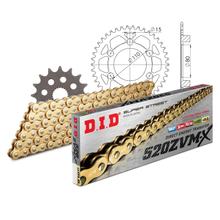 Set di catene DID acciaio 520ZVM-X / 106 Serratura a rivetti per Aprilia AF 1 Replica 125 ccm Bj. 1988 - 1990