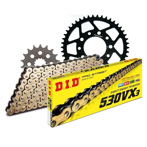 Chain set DID Stahl 530VX3 / 114 endless for Triumph Tiger i 955 ccm Bj. 2001 - 2004