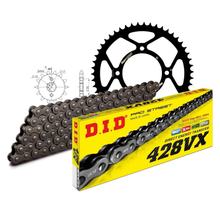Set di catene DID acciaio 428VX / 118 Blocco della clip per Honda CRF F 100 ccm Bj. 1985 - 2013