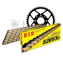 Set di catene DID acciaio 520VX3 / 110 Serratura a rivetti per Honda XL V Varadero 125 ccm Bj. 2001 - 2013