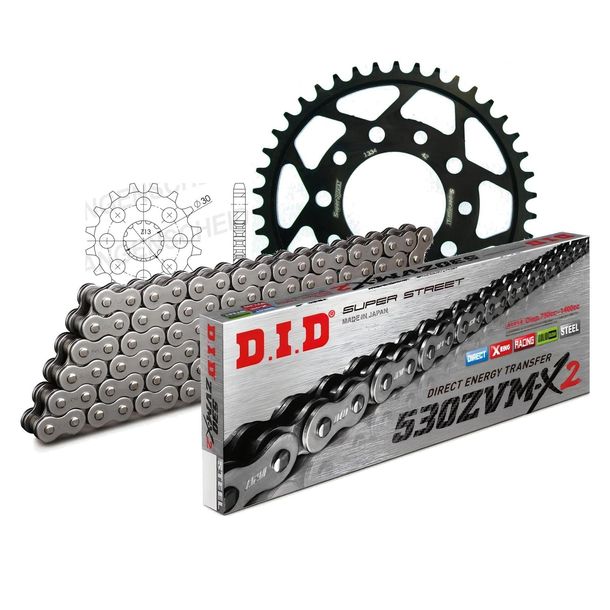 Chain set DID Stahl 530ZVM-X / 110 rivet lock