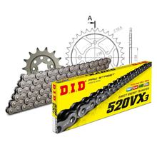 Set di catene DID acciaio 520VX3 / 108 Serratura a rivetti per Honda CMX Rebel 250 ccm