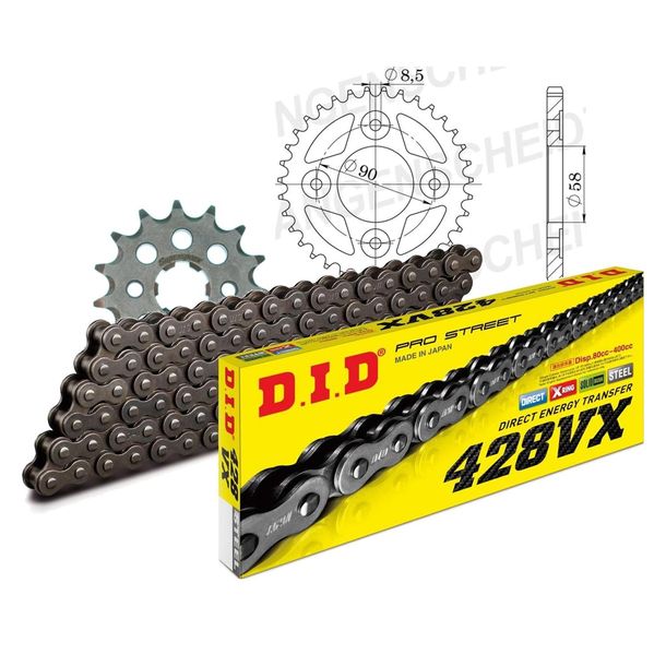 Kettensatz DID Stahl 428VX / 134 Endlos