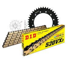 Jeu de chaînes DID acier 520VX3 / 104 Serrure à clipser pour Honda XL R RD LC 600 ccm Bj. 1983 - 1987
