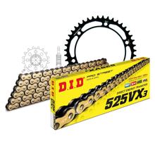 Kit de Corrente DID Aço 525VX3 / 110 Contínua para Honda VFR Crossrunner X F 800 ccm Ano 2014 - 2020