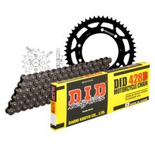 Kit de Corrente DID Aço 428D / 134 Fecho de Pressão para Derbi Senda Cross City Terra Adventure 125 ccm Ano. 2008 - 2014