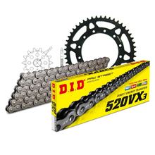 Jeu de chaînes DID acier 520VX3 / 112 Serrure à clipser pour Yamaha YZ WR 125 ccm Bj. 2002 - 2004