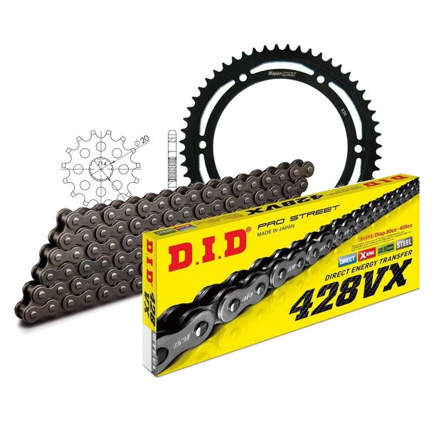 Kettensatz DID Stahl 428VX / 134 Endlos