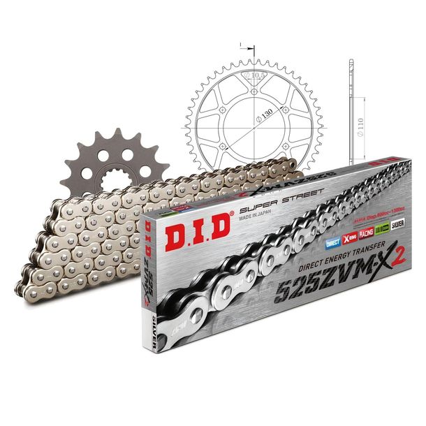 Catena DID 520 Con 114 Maglie - Standard, Aperta Con Chiusura A Clip