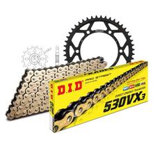 Chain set DID Stahl 530VX3 / 118 rivet lock for Yamaha GTS Omega A 1000 ccm Bj. 1993 - 1999