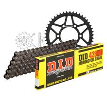Set di catene DID acciaio 428HD / 132 Blocco della clip per Kawasaki ZL Eliminator 125 ccm Bj. 1997 - 2003