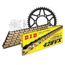 Set di catene DID acciaio 428VX / 132 Serratura a rivetti per Kawasaki ZL Eliminator 125 ccm Bj. 1997 - 2003