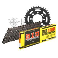 Set di catene DID acciaio 420D / 86 Blocco della clip per Kawasaki KLX 110 ccm Bj. 2003 - 2009