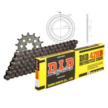 Kit de Corrente DID Aço 428D / 124 Fecho de Pressão para Kawasaki KLX D-Tracker 125 ccm Ano 2010 - 2017