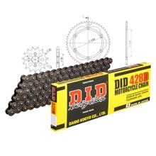 Kettingkit DID Staal 428D / 130 Clipsluiting voor Kawasaki KDX 125 ccm Bj. 1988 - 1990