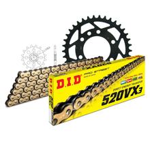 Jeu de chaînes DID acier 520VX3 / 98 Serrure à clipser pour Suzuki GN L TD 400 ccm Bj. 1980 - 1982