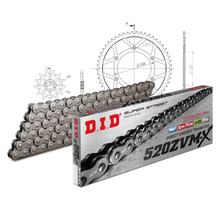 Jeu de chaînes DID acier 520ZVM-X / 120 Serrure à rivet pour Honda CRF X 250 ccm Bj. 2004 - 2006