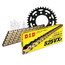 Jeu de chaînes DID acier 525VX3 / 106 Serrure à rivet pour Honda XBR 500 ccm Bj. 1987 - 1989