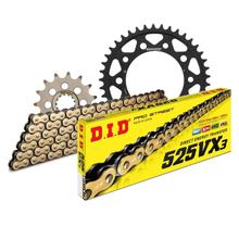 Set di catene DID acciaio 525VX3 / 116 Blocco della clip per Honda CBF ABS 500 ccm Bj. 2004 - 2008
