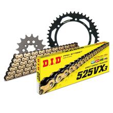 Kit de Corrente DID Aço 525VX3 / 110 Fecho de Pressão para Suzuki DR SE SEU R RS Dakar 650 ccm Ano. 2007 - 2014