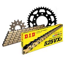 Set di catene DID acciaio 525VX3 / 112 Serratura a rivetti per Honda CB F2 Seven Fifty 750 ccm Bj. 1992 - 2003