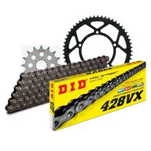 Set di catene DID acciaio 428VX / 136 Blocco della clip per Sachs ZZ 125 ccm Bj. 1998 - 2002
