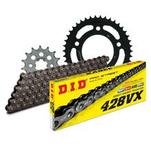 Jeu de chaînes DID acier 428VX / 128 Serrure à rivet pour Kymco Quannon Racing Naked 125 ccm Bj. 2007 - 2013