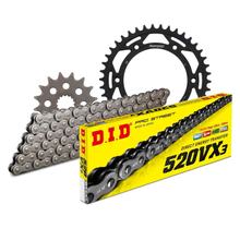 Set di catene DID acciaio 520VX3 / 118 Blocco della clip per KTM LC4 Adventure R Duke 400 / 640 ccm Bj. 1994 - 2007