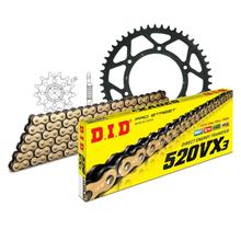 Kit de Corrente DID Aço 520VX3 / 118 Fecho Rebitado para KTM EXC RACING EGS, Husqvarna TE SX-F EXC-F Sixdays SX 125 - 520 ccm Ano. 1992 - 2020
