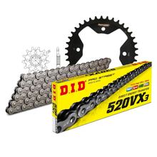 Zestaw łańcuchowy DID stalowy 520VX3 / 98 zapięcie zatrzaskowe dla Polaris Outlaw 525 IRS MXR 450 / 500 ccm