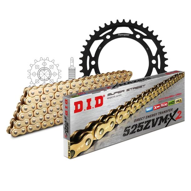 Kettensatz DID Stahl 525ZVM-X2 / 118 Endlos
